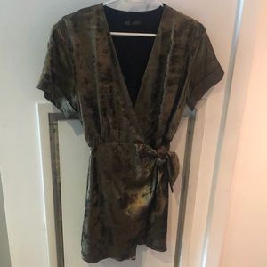 Zara Wrap Gold Dress